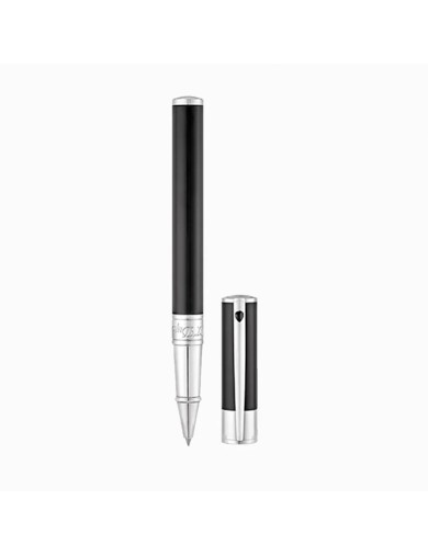 S.T. Dupont Penna Roller D-Initial Cromo e Nero - Vendita Online - Lazzaroni Penne